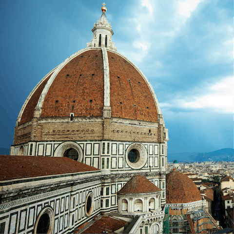 Visit Florence's beautiful Duomo, seven minutes away on foot