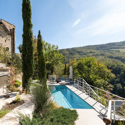 Cool off in the Italian heat with a swim in the private pool