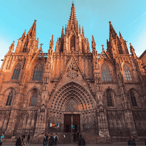 Hop on the metro to take in the architecture of the Gothic Quarter – it's a twenty-nine-minute trip
