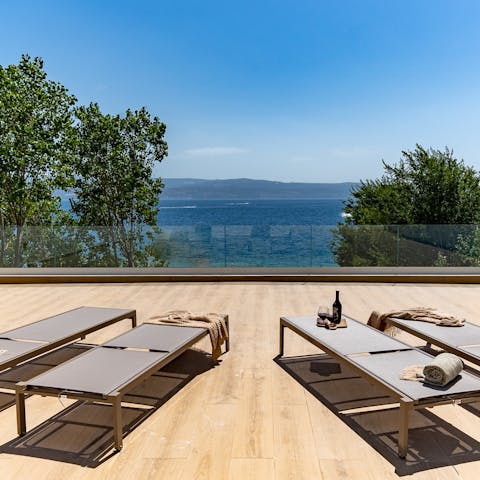 Soak up the sun and sea views from the rooftop terrace