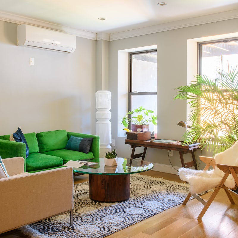 A bright and colourful living space