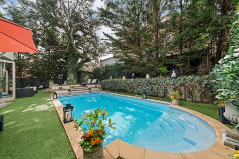 Soak up the sun in the private heated pool