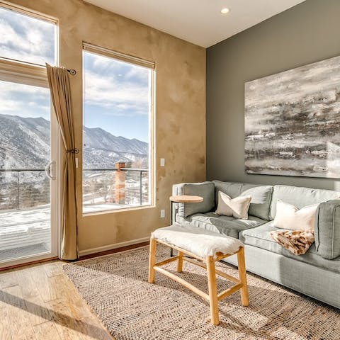 Sit back and enjoy incredible mountain views from every room