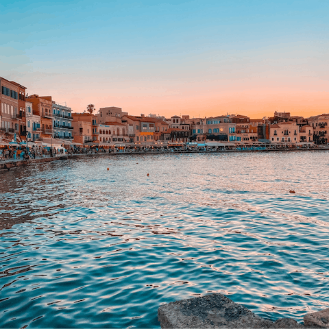 Visit nearby Chania, just 8km away, with its stunning Venetian Harbour