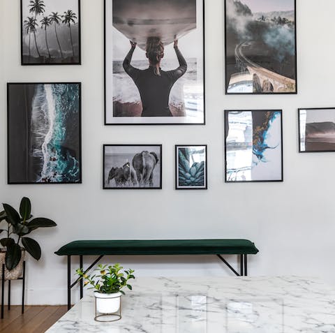 Contemporary photography on the walls