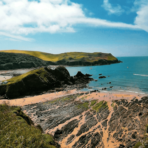 Visit the harbour at Hope Cove, a short drive away