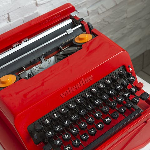 A retro typewriter