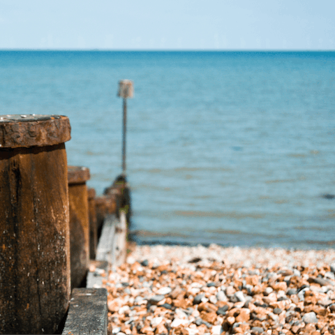 Stroll over to Whitstable Harbour and dip your toes in the sea
