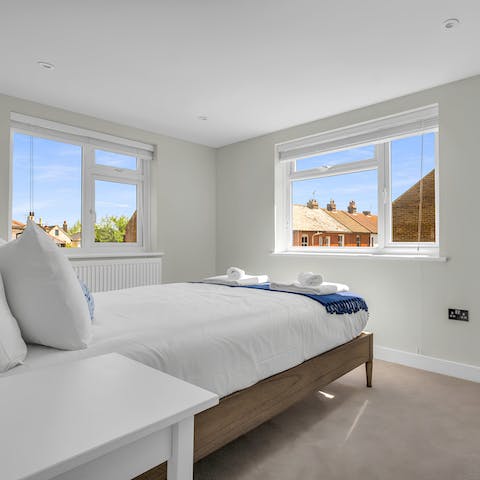 Relax in the comfortable bedrooms after a day in the sunshine