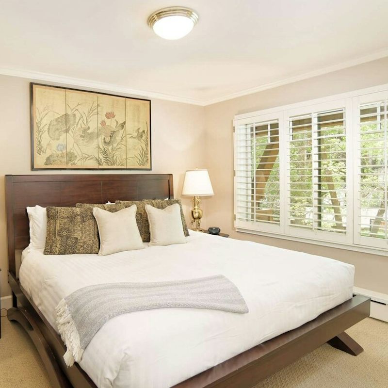 Fall into a deep sleep in the king size bed