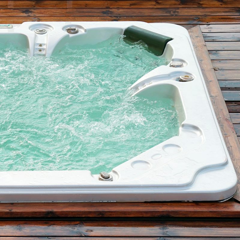 Warm up in the hot tub after a day skiing