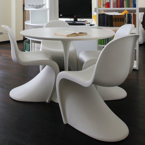 The Panton dining chairs