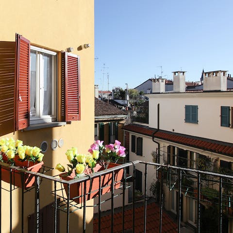 Enjoy views and a breeze from your small balcony