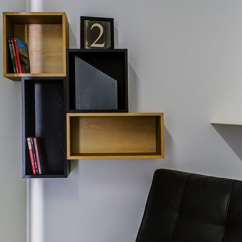 These asymmetrical shelves
