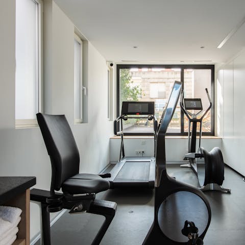 The well-equipped gym facilities