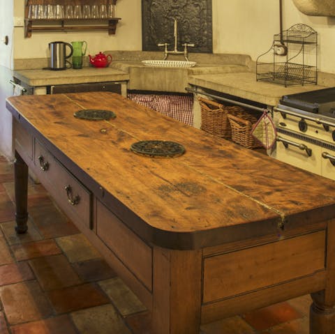 Step back in time as you whip up a family meal in this preserved kitchen