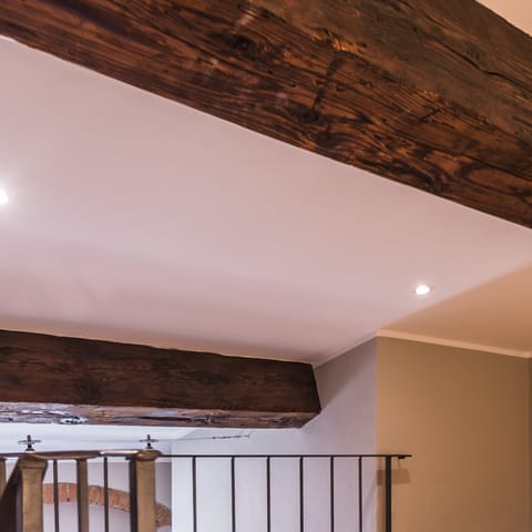 Exposed ceiling beams