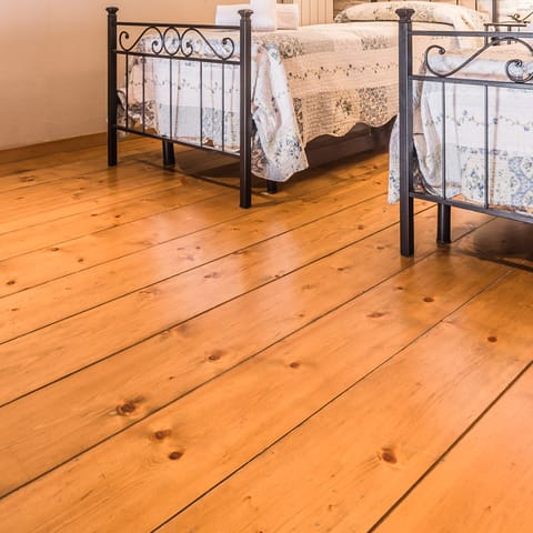 Wooden floorboards