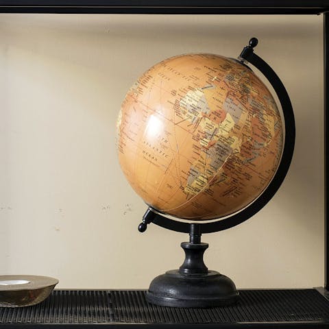 The vintage globe