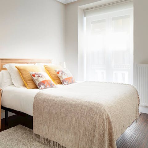 Snuggle under a textured throw