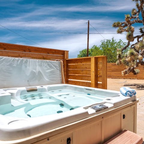 Make stargazing from the hot tub your only firm plan 
