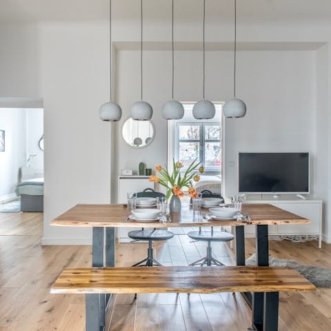 A sociable dining area