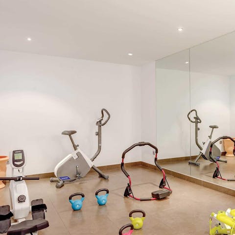 Work up a sweat in your own private gym