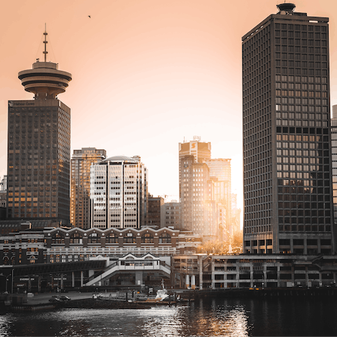 Check out the spectacular Vancouver Waterfront, overlooking the stunning harbour