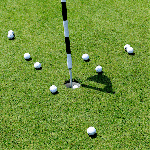 Practice your swing on the private putting green