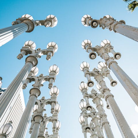 Admire the modern artworks at LACMA, a short drive away