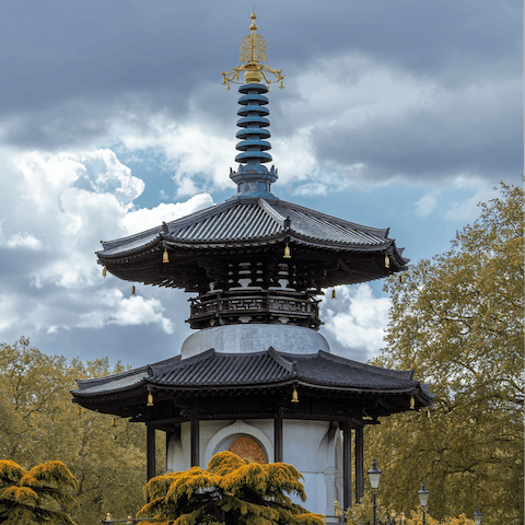 Cycle eight minutes to explore Battersea Park