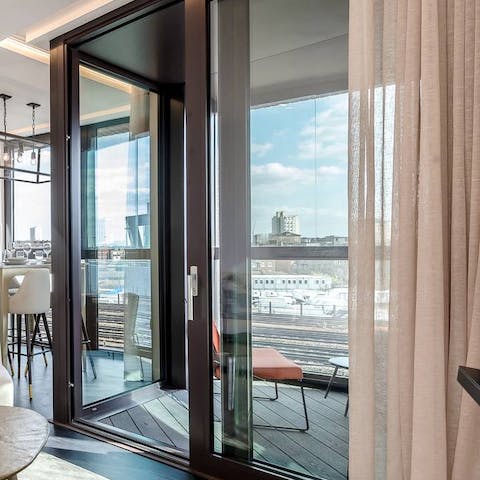 Take in the views from the winter garden