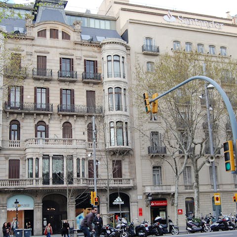 Visit the shops in the famous Passeig de Gràcia