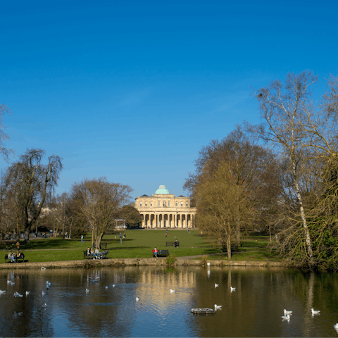 Spend a day in Cheltenham, a seventeen-minute drive away