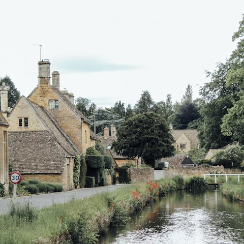 Stroll around Andoversford before stopping for a pint in the Royal Oak pub