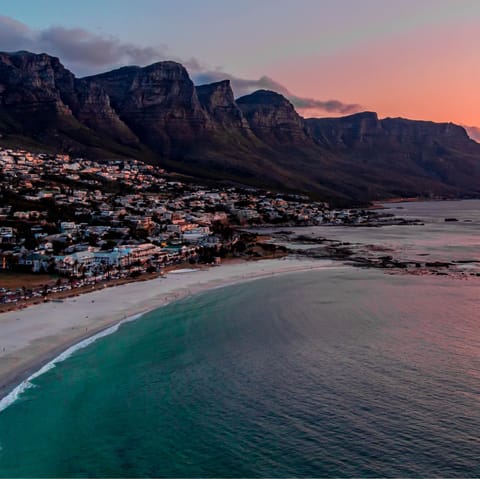 Explore upmarket Camps Bay from this lovely home