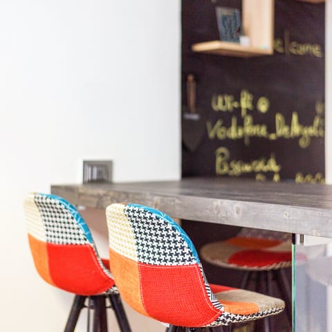 The patchwork stools