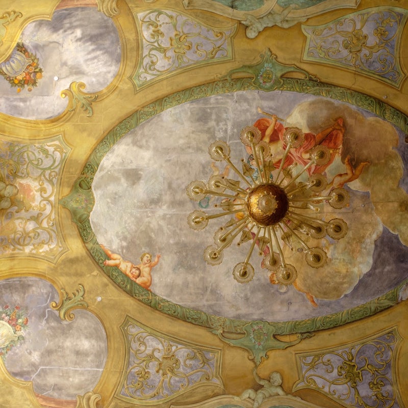 The historic ceilings