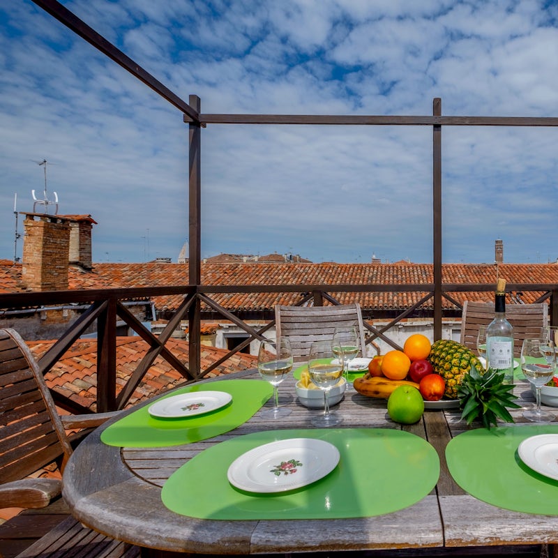 Rooftop terrace with views