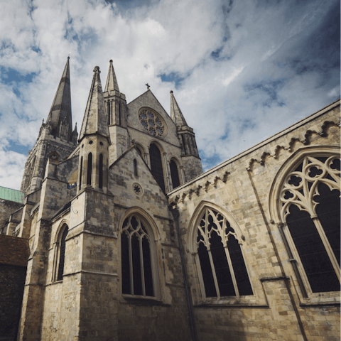 Travel into Chichester to admire the cathedral and see the sights