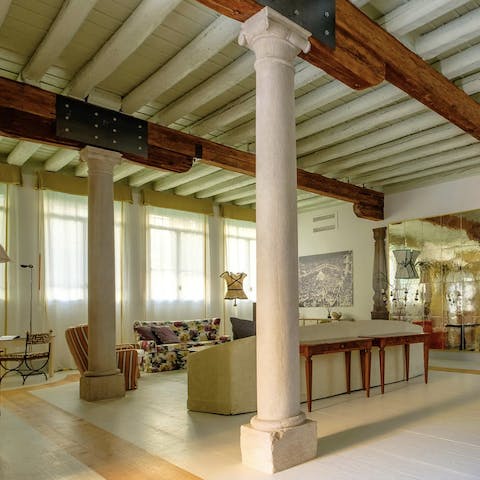 Striking marble columns