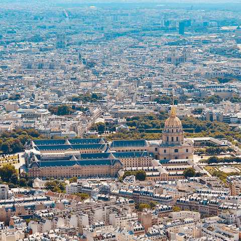 Visit Les Invalides, only a half an hour wander away 