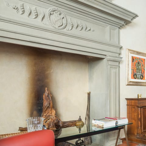 A wonderful old fireplace