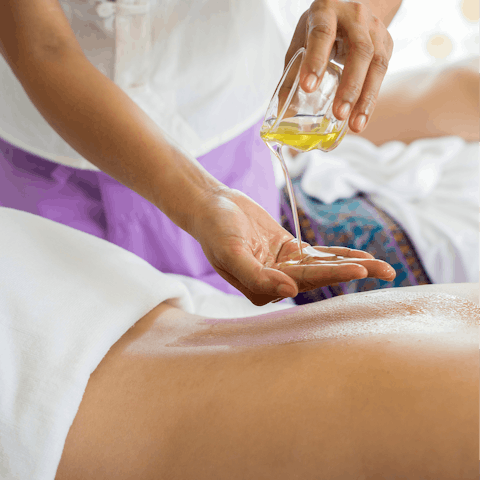 Treat yourself to a relaxing massage before enjoying a wine-tasting experience