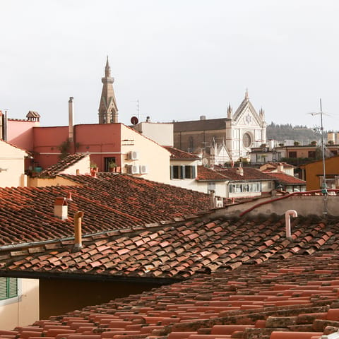 The view across the rooftops