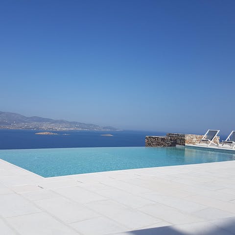 Take in the Aegean Sea views from the infinity pool