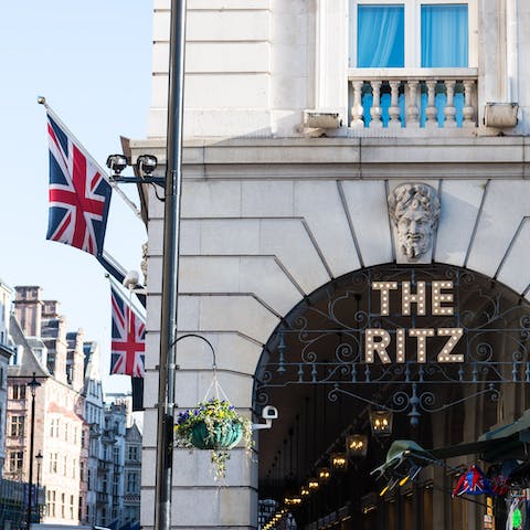 Make a dinner reservation at The Ritz, just three minutes' walk away