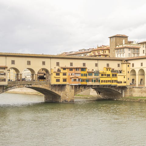 The Ponte Vecchio around the corner