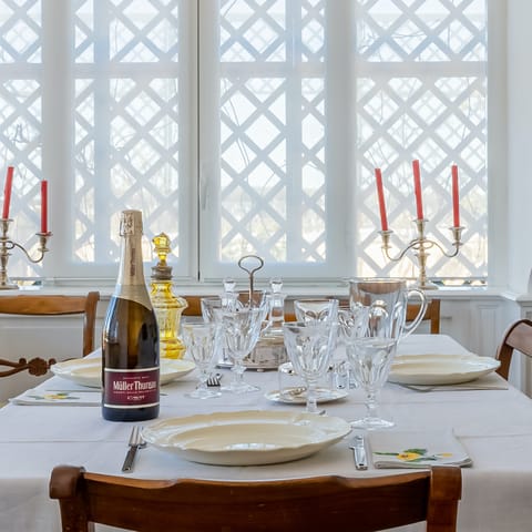 Savour home-cooked dinners in the elegant dining room