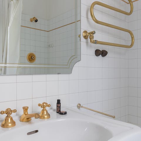 Brass bathroom fittings